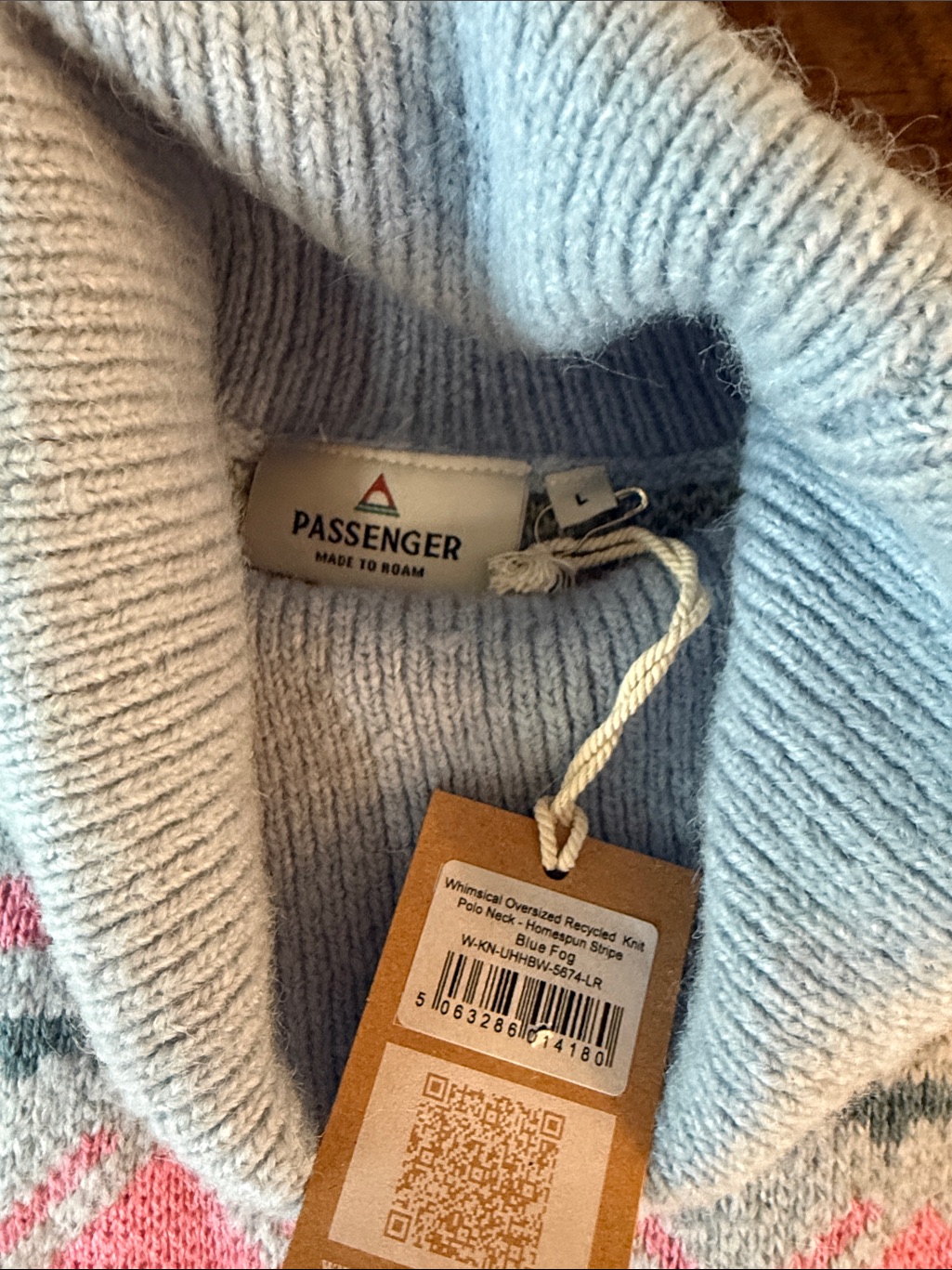 Passenger Women’s Light Blue Turtleneck Sweater — image 2 of 5